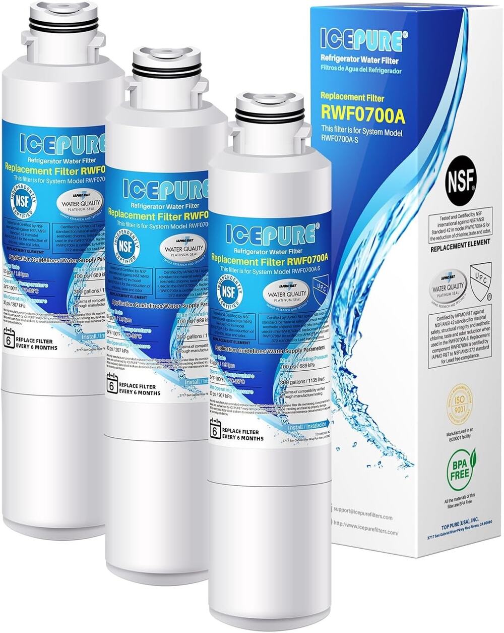 ICEPURE DA29-00020B Replacement For Samsung Water Filter HAF-CIN/EXP-2PACK